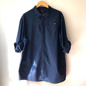 Gerry Dark Blue L/S Woven Casual Button Down XL